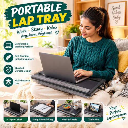 Lap desk cushion tray - desk,
