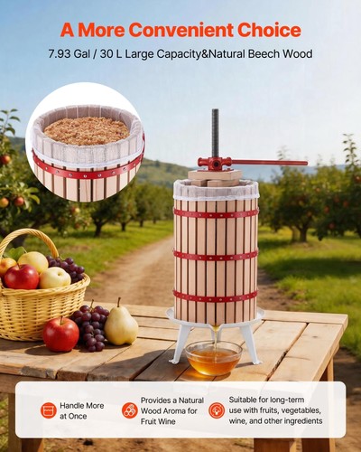 Fruit wine press 93gal 30l - fruit, 7.93gal/30l