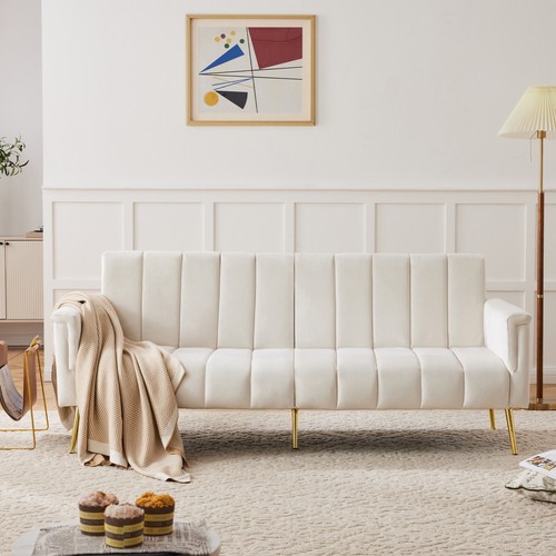Beige velvet click - velvet,