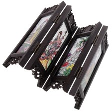  Folding Screen Room Divider Chinese Furniture Oriental Asian Mini