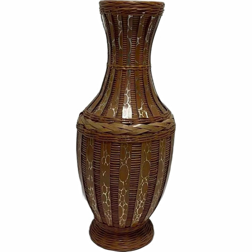 Brown wicker wrapped - brown,