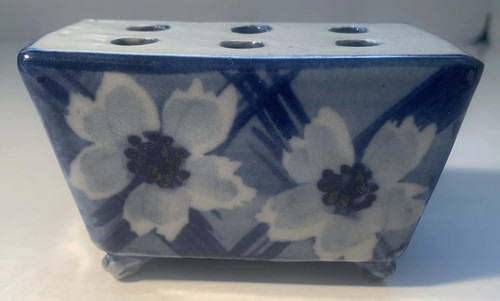 Vintage delftware flower brick - delftware,