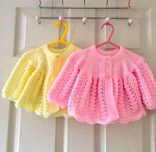 New hand knitted - lacy, matinee