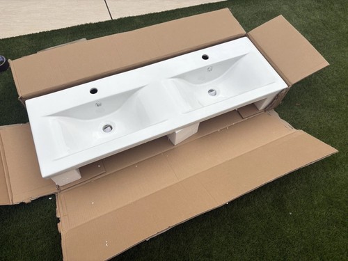 Bermuda ceramic double sink - ceramic,