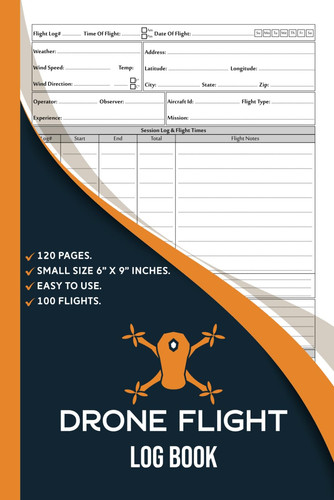 Drone flight log book - book, |