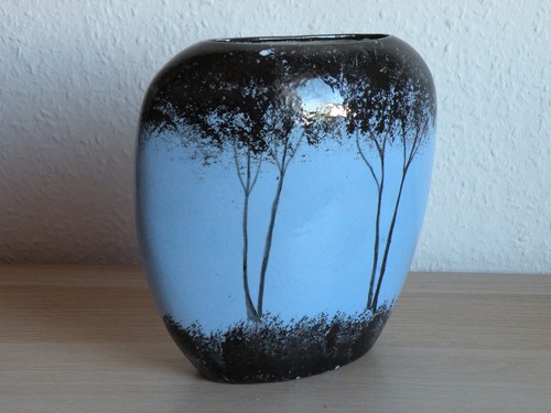 Oval otto pottery vase - oval,