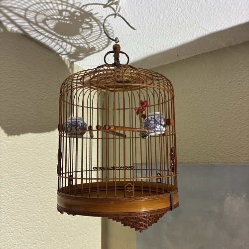 Vintage chinese bamboo bird - chinese,