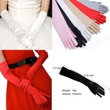 Long Opera Party Satin Gloves