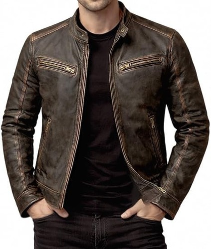 Men genuine real leather - real,