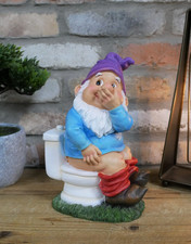 Funny gnome toilet - gnome,