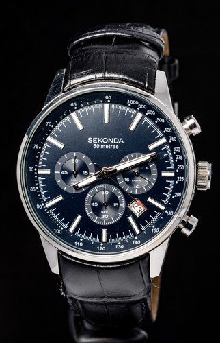 Sekonda chronograph black dial - chronograph,