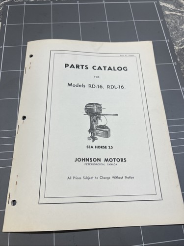 Vintage parts catalog - vintage, johnson
