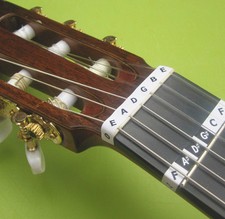 SPANISH GUITAR FRET NOTE STICKERS  Learn Acoustic Classical Nylon Label Decal