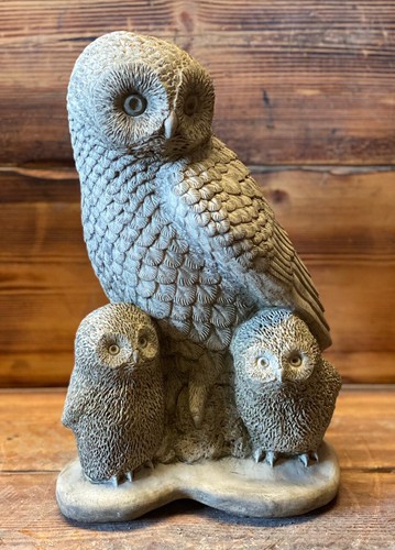 Stone garden large owl - large,