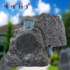 Pair Rock Speakers Outdoor Waterproof Pool Lawn Garden Party Equipment