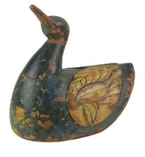 Hand Painted Wooden Duck Figure Antique Decorative wooden Animal Statue i71-646