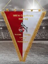 1. FC Köln v Real Madrid CF UEFA Cup 1986 Embroidered Pennant 48 cm x 36 cm