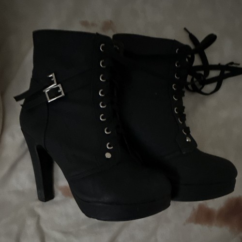 Women black faux leather - faux,