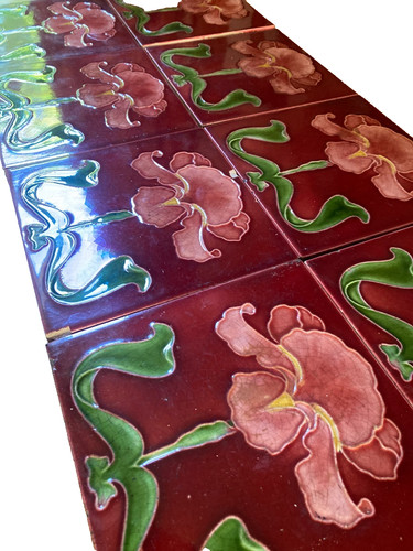 Set antique iris art - antique,