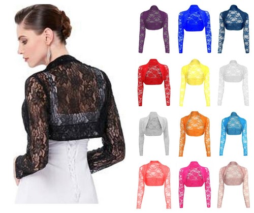Ladies stretchy lace cropped - ladies,