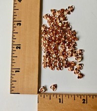 100 Pink Rose Gold Heart Shaped Eyelets   -  NEW