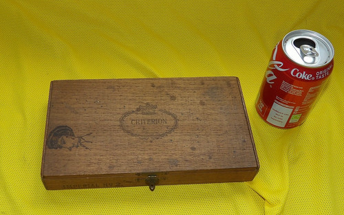 Empty wooden cigar box from - empty,