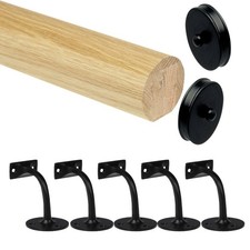 Oak Handrail Kit with Black