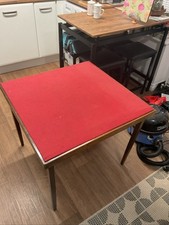 Folding  Card Table red felt