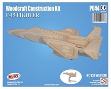 F-15 Eagle Woodcraft Construction Kit - Airplane Wooden 3D Model For Kids Adults