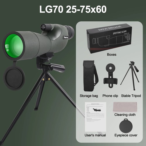 Spotting scope 75x60 zoom - spotting, 25-75x60
