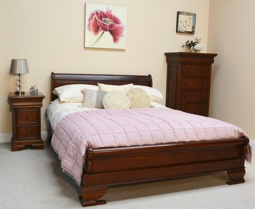 Mahogany sleigh bed frame - frame, |