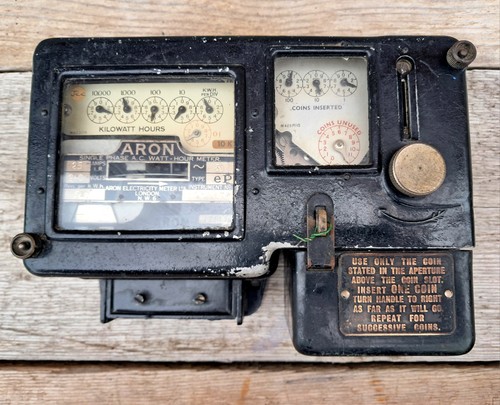 Vintage aron electricity coin - vintage,