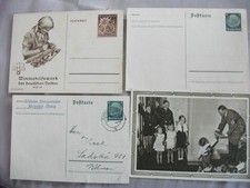 Postcards German Reich, 30 cards with imprinted stamp, 1933-42