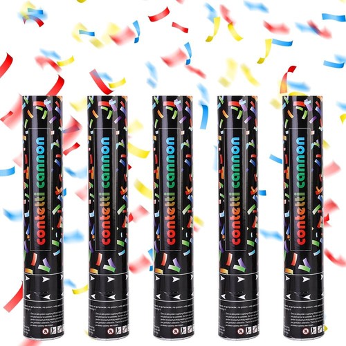 5pcs confetti cannons 30cm - 5pcs,