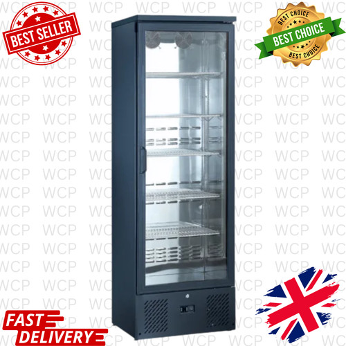 292 litre single hinged - hinged, glass