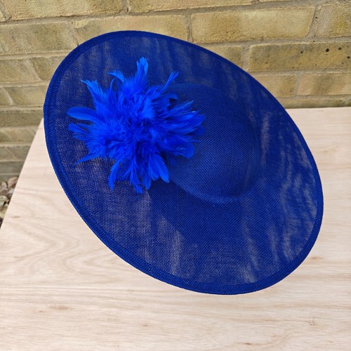 Royal blue feather - feather, wide