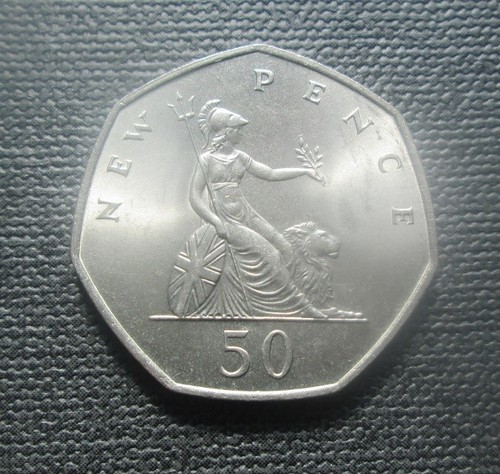 1969 britannia 50p - fifty, pence