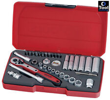 Teng Tools Sale! 1/4 Drive Deep Socket Ratchet Extension UJ Tool Set With Case