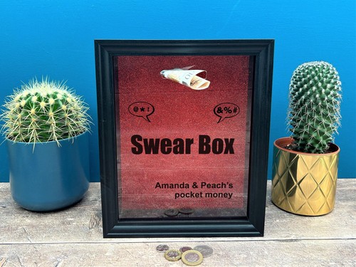Swear jar money - jar, frame