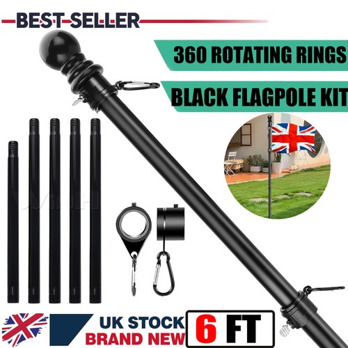6ft adjustable flag pole - 6ft,