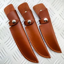 1X Cowhide Leather Straight Knife Sheath Pouch Cover For Fixed Blade Portable