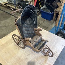 Antique 3-Wheel Joel Ellis Style 24" Doll Buggy Stroller Carriage 1800s 