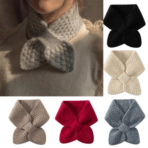 Windproof cross knitted scarf - windproof,