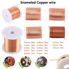 0.04mm-1.3mmCopper Lacquer Wire Cable Copper Wire Magnet Wire Enameled Copper