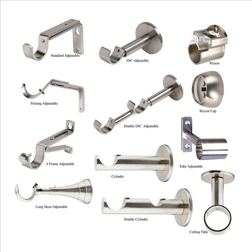 Curtain pole brackets satin - curtain,