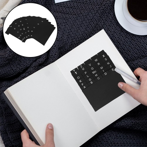 Black reusable plastic index - black,