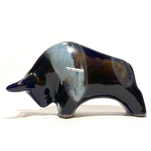 Otto keramik bull dark blue - keramik,