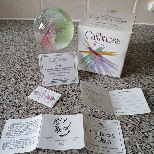 Caithness crystal paperweight - caithness,