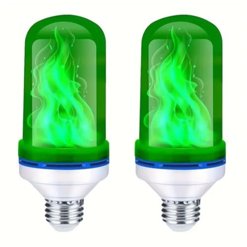 Pack green led flame - flame, light
