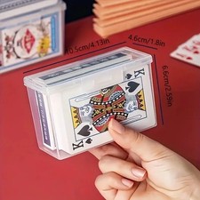 1pc Playing Card Box, Clear